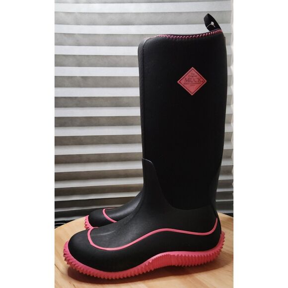 Muck Boot Tall Sporty Boots – Women’s 7 – Multi-Season – Black & Pink - Picture 2 of 14